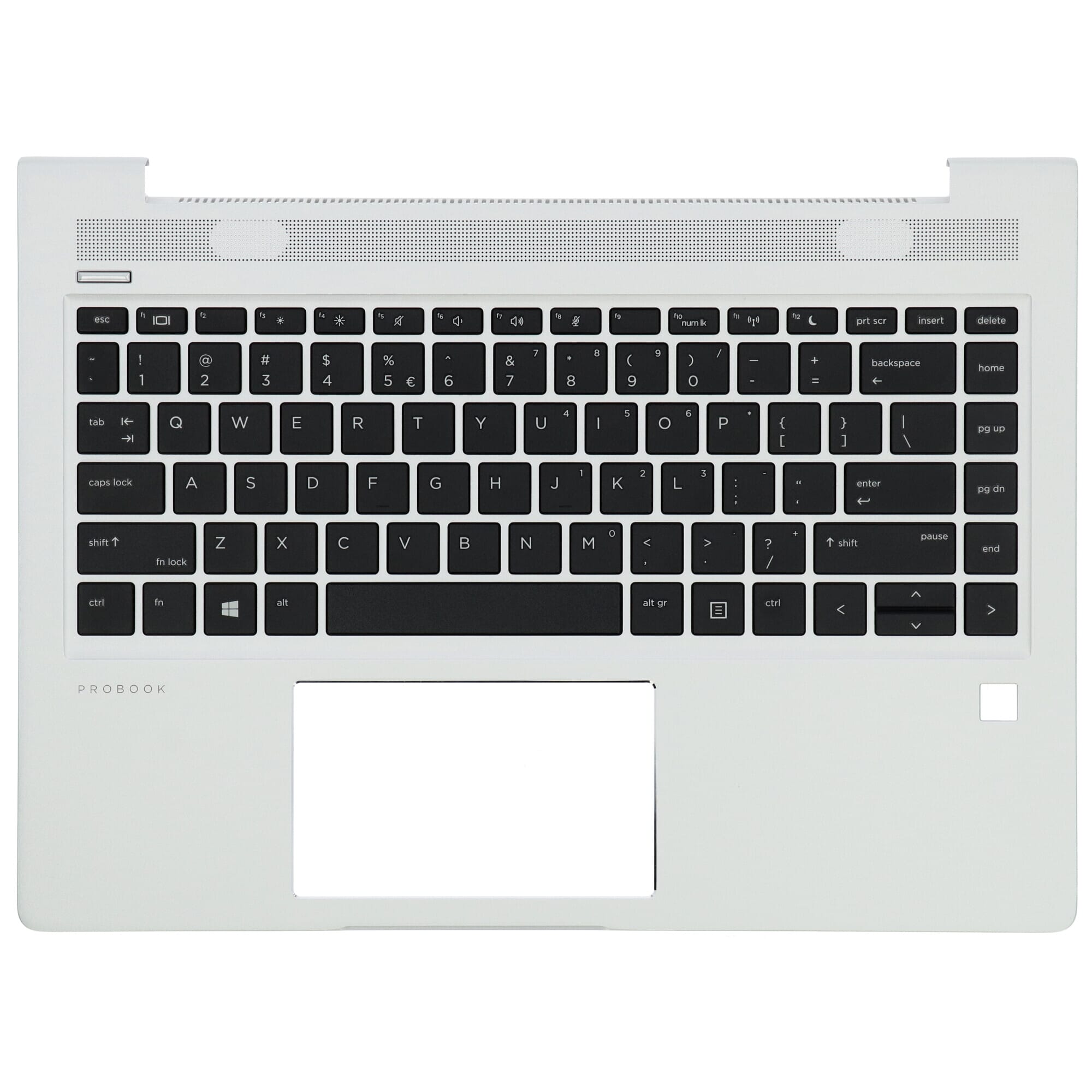 Ty hp laptop toetsenbord qwer us + top cover - zilver