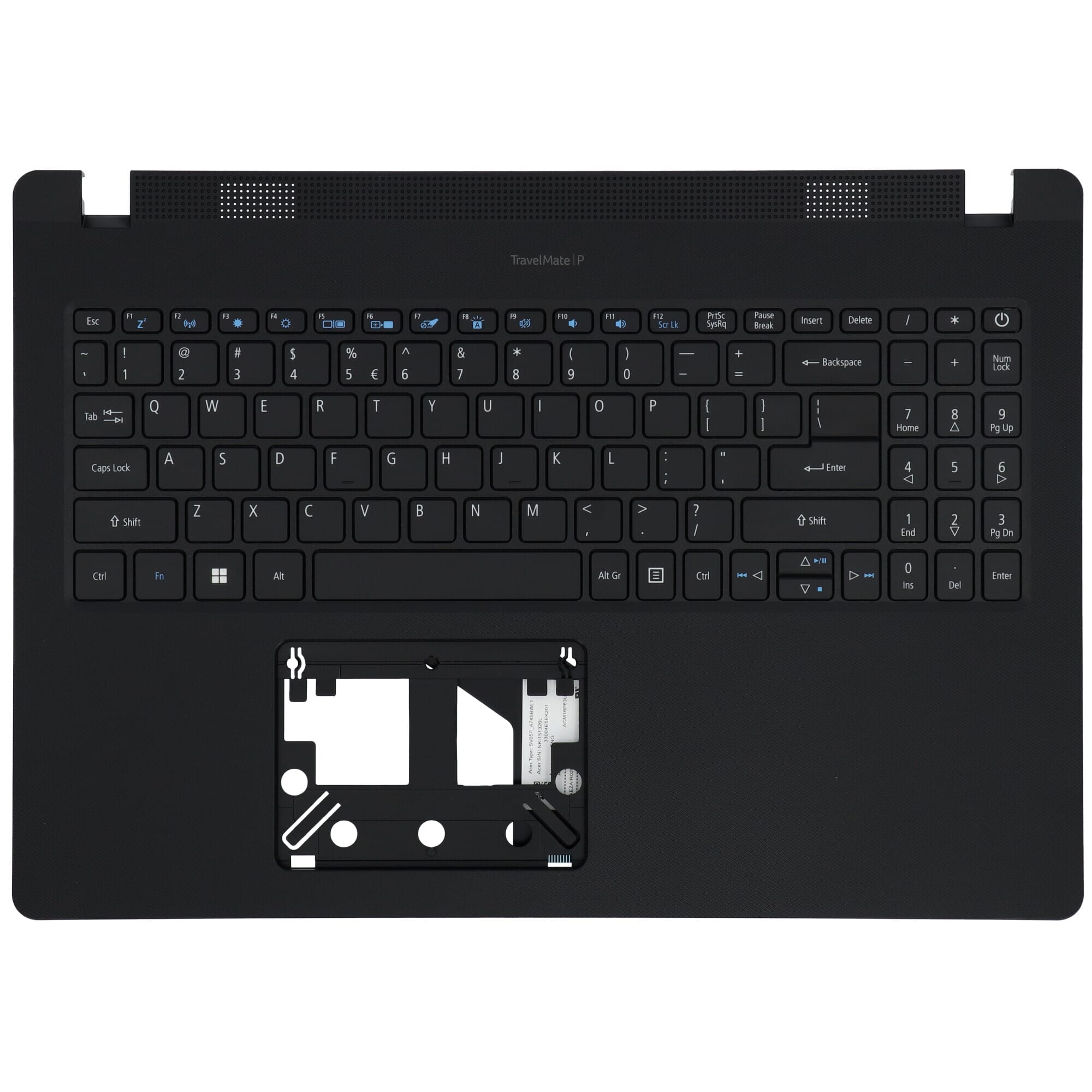 Ty acer laptop toetsenbord qwer us + top cover, bl - zwart