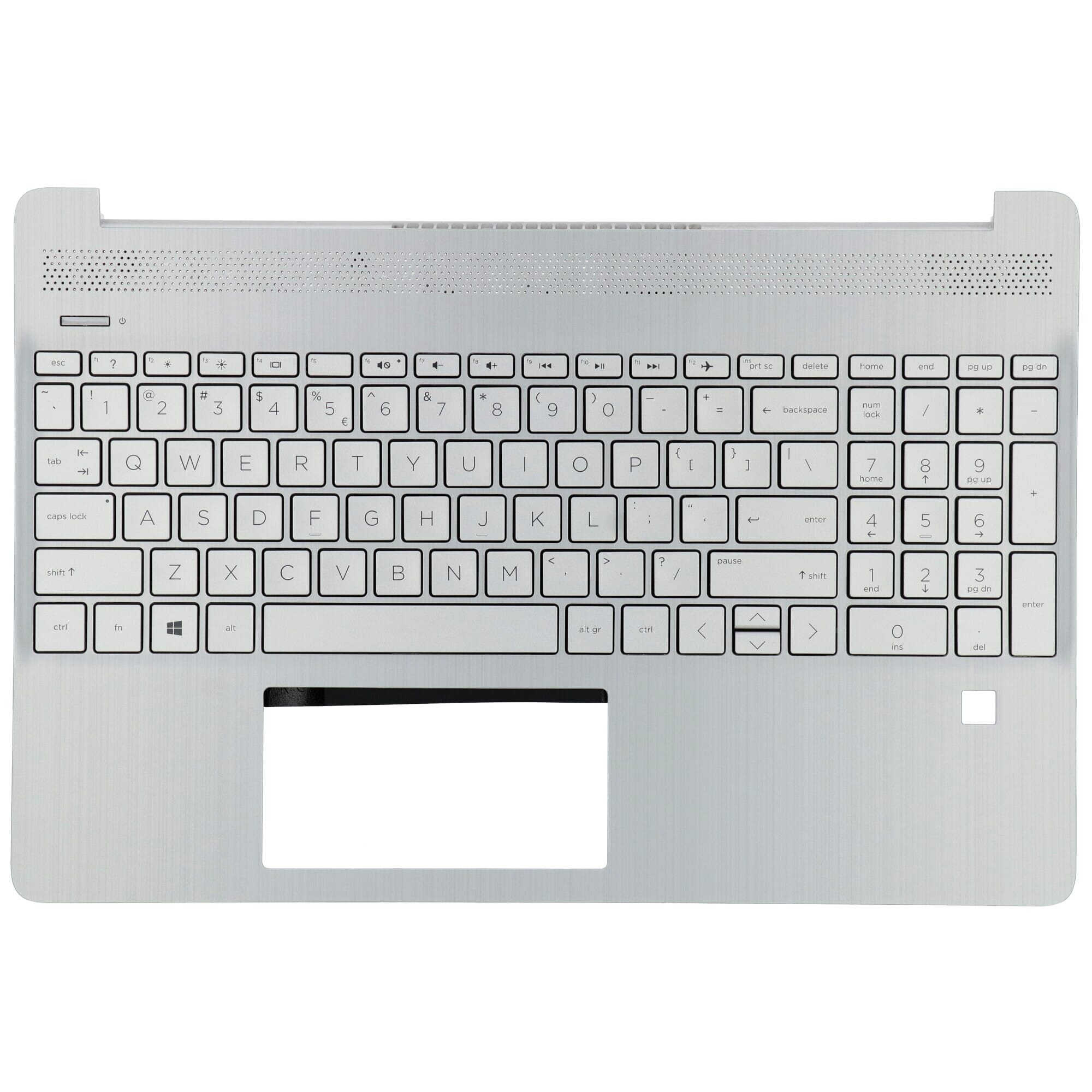 Ty hp laptop toetsenbord qwer us + top cover - zilver