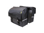 Dresco super shopper dubbele fietstas 50 liter nylon zwart