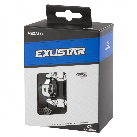 klikpedaal Exustar MTB 9 16 inch zwart set