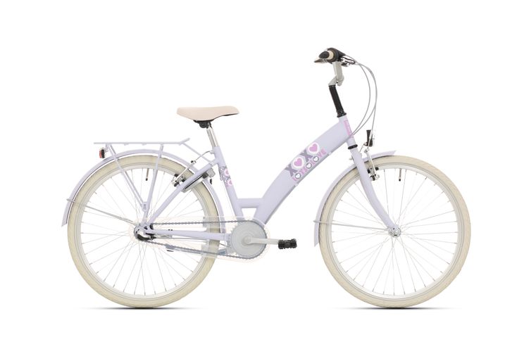 Bikefun bikke fun 24 inch meisjesfiets lots of love 3v mat lila
