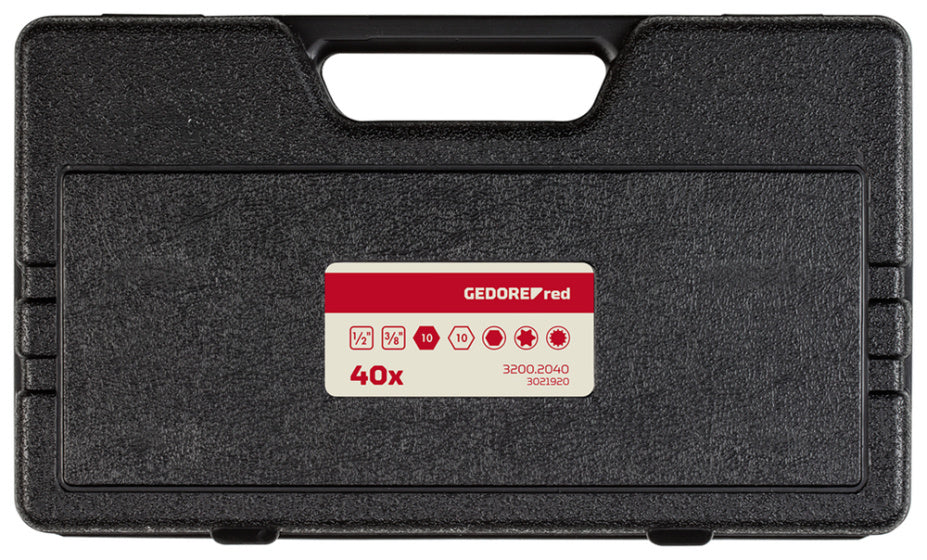 Gedore r35003040 | bitset | 10 mm | 3 8 +1 2 adapter | in+tx+xzn | 40-dlg 3301572