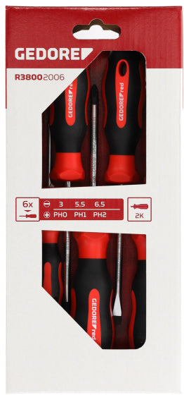 Gedore red r38002006 6-delige 2c-schroevendraaierset 3301270 - r38002006