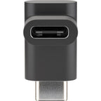 Goobay adapter usb-c aansluiting > usb-c stekker, 90° (zwart)
