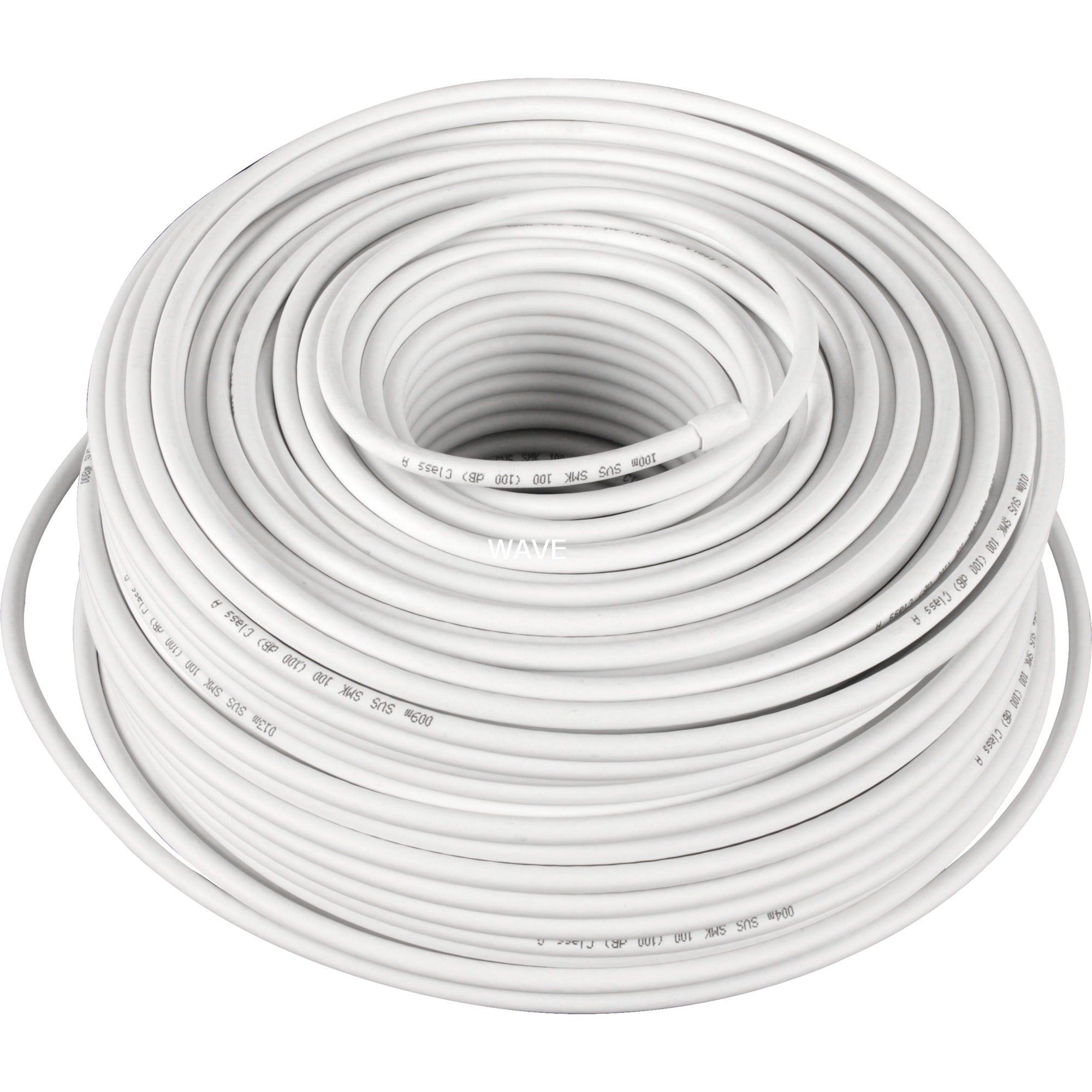 Goobay koaxial ring kabel (wit, 100 meter)