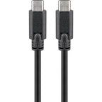 Enzo goobay usb-c - usb-c laadkabel 50cm zwart - 9550200