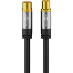 Goobay tv antennekabel (zwart, 10 meter, 135 db)