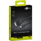 Goobay usb-c naar vga adapterkabel (zwart, 1,8 meter)