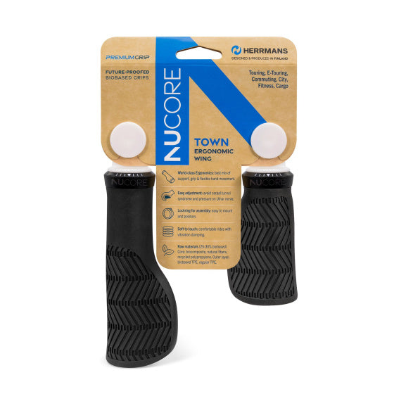 Herrmans handvatset nucore town wave 90 130mm zwart