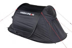 High peak Vision 2.0 Pop-up Tent 2-persoons 235 x 140 cm Zwart