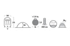 High peak Pop-up tent Vision 3-persoons 235 x 180 x 100 cm zwart