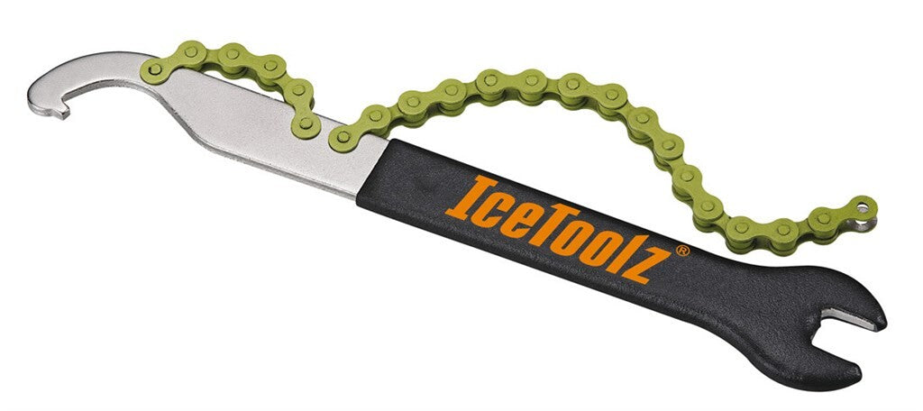 IceToolz Pedaalsleutel met haak en freewheelafnemer 1/2 x 1/8" 34s2