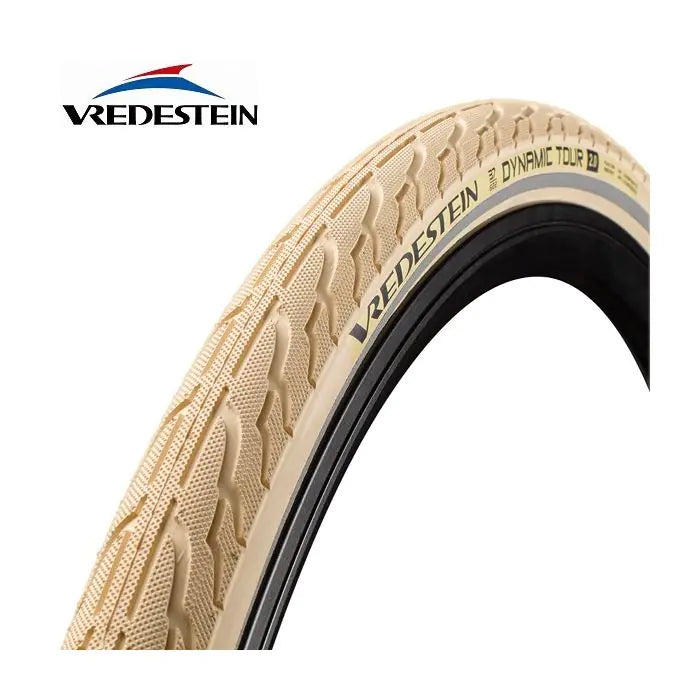 Vredestein buitenband 28x1 5/8x1 3/8 37-622 reflectie dynamic tour crème