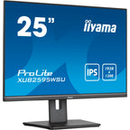 Iiyama prolite xub2595wsu-b5 25 monitor (zwart, hdmi, displayport, vga, 2x usb-a, usb-b)
