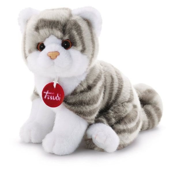 Trudi kitten brad white grey: 14x18x20 cm (s-20851)