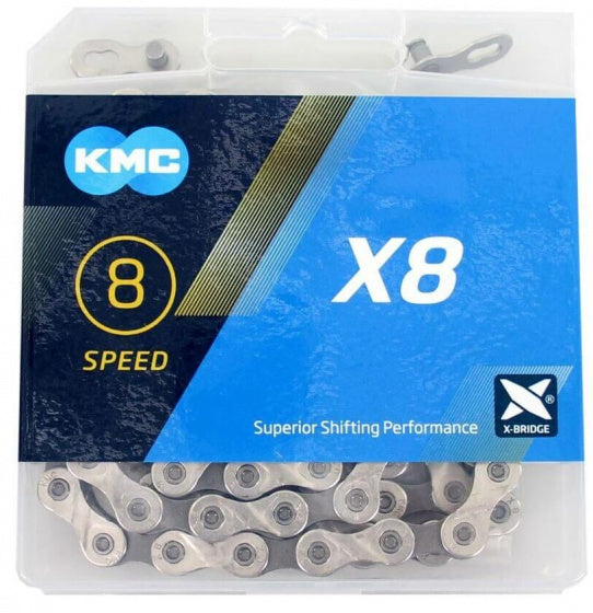 KMC Fietsketting X8 1 2x3 32 - 114 schakels - Zilver