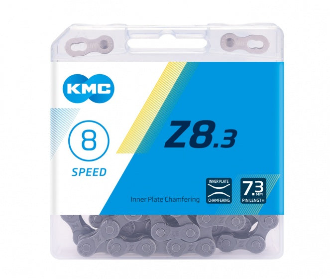 BZ08NG114 KMC Fietsketting 6 7 8-speed Zilver Grijs