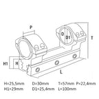 Konus Universele Montering voor 30-25,4 mm