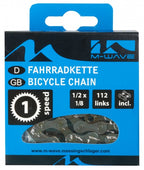 M-Wave Ketting single speed, 1 2x1 8 112L grijs bruin (hangverpakking)