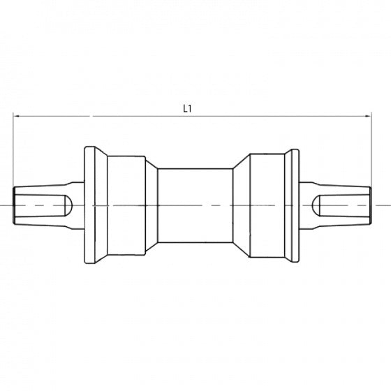 M-Wave Vervangende trapas JIS 113 mm zilver