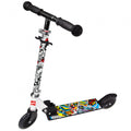 Marvel Avengers 2-wiel kinderstep voetrem jongens zwart wit