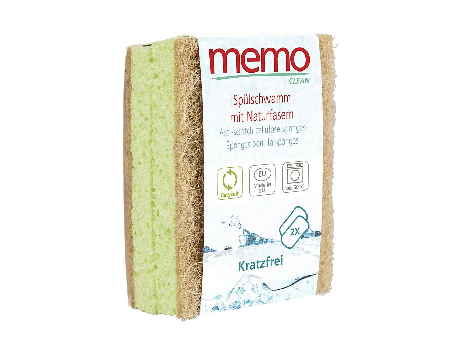 memo duurzame sisal schuursponsjes - 2 stuks