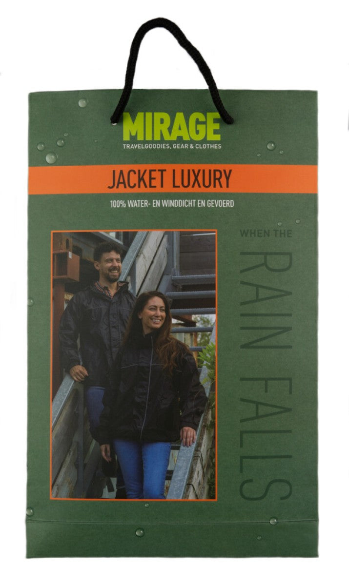Buzaglo Regenjas mirage rainfall jacket luxury - maat xl - zwart