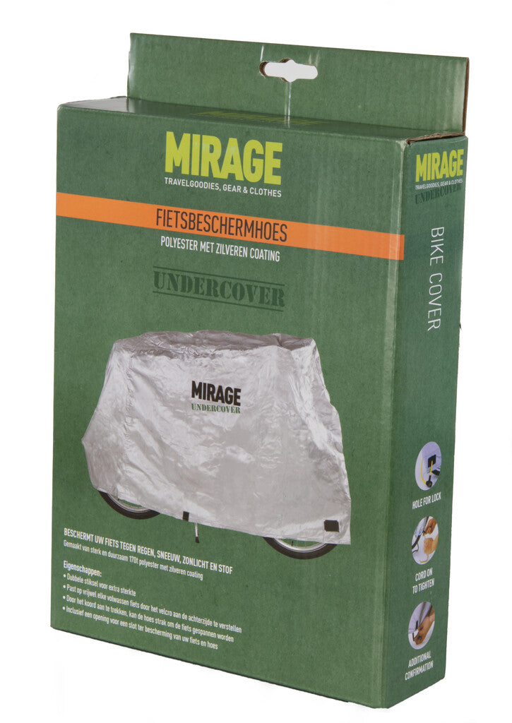 Mirage fietsbeschermhoes 170t polyester zilver