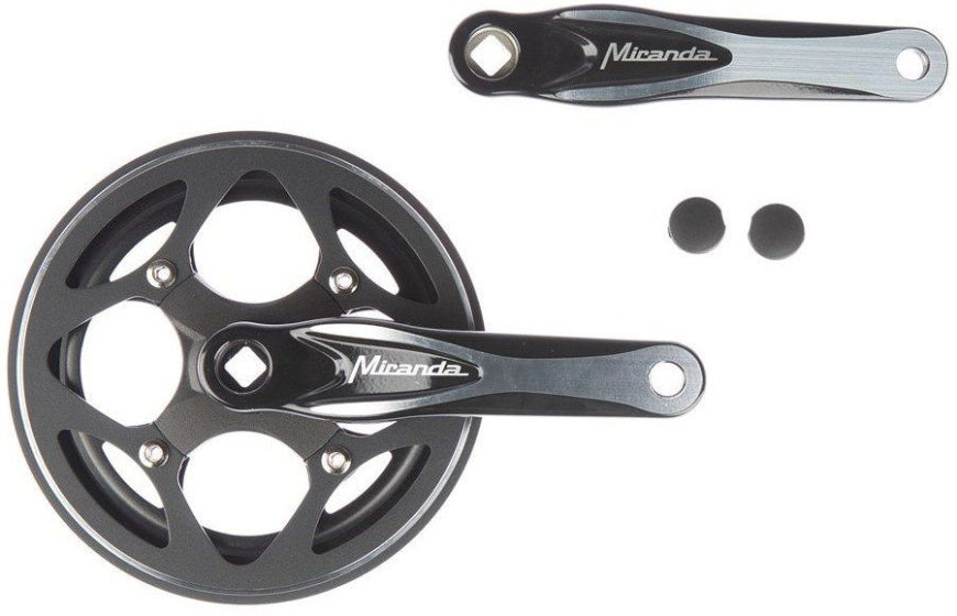 Miranda crankset 44 tands 3 32-1 8 zwart zilver beta met kettingrand