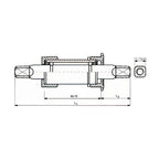Neco Trapas JIS 113,5 31 mm zilver