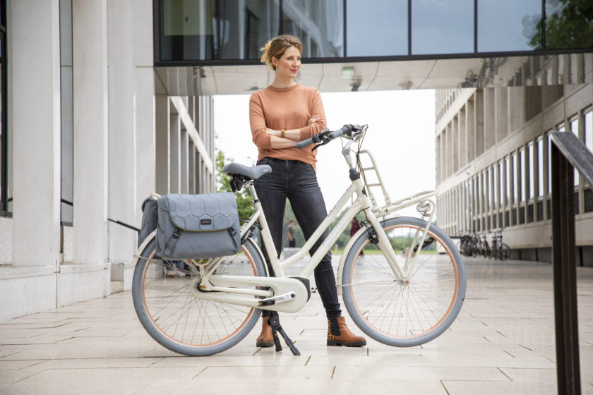 Mondi Joy dubbele fietstas - grijs