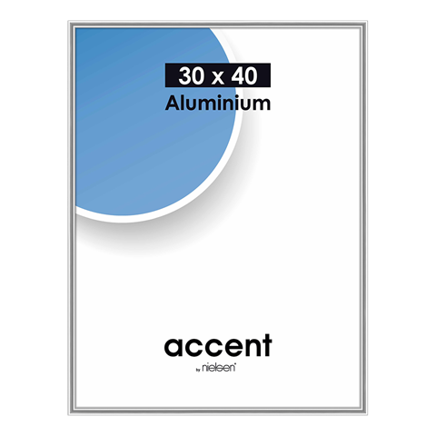 Nielsen design nielsen fotolijst 52423 accent glanzend zilver 30x40 cm