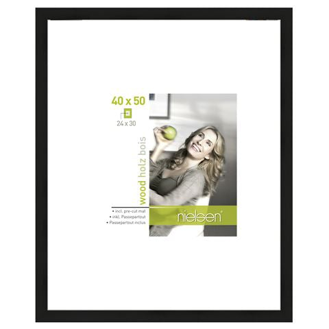 Nielsen design nielsen fotolijst 8988021 apollon zwart 40x50 24x30 cm