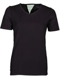 Fitness shirt s sl v-neck dames zwart maat L
