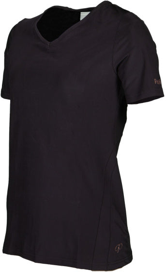 Fitness shirt s sl v-neck dames zwart maat L