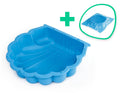 zandbak Schelp 87 x 78 x 18 cm blauw met hoes