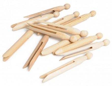 la droguerie écologique wasknijpers - houten pins - 25st