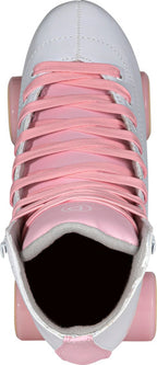 Playlife Adjustable rolschaatsen junior wit roze maat 35 38