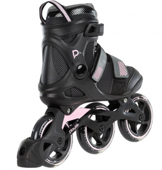 Playlife fitness gt 110 inline skates 80a zwart roze maat 41