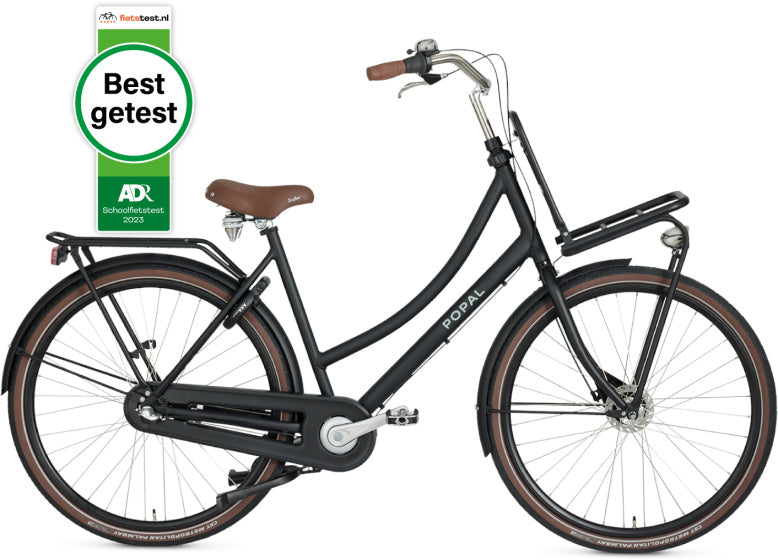 Popal Daily Dutch Prestige 28 Inch 47 cm Dames 3V Terugtraprem Matzwart