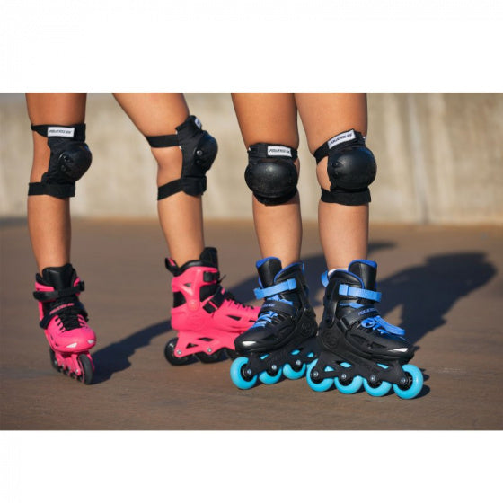 Powerslide One Stargaze inlineskates 85A zwart blauw maat 33 36