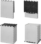 Proplus Afvalbak opvouwbaar 35 liter 25 x 31 x 38 cm grijs zwart
