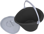 Proplus Draagbaar toilet 7 liter zithoogte 37 cm grijs