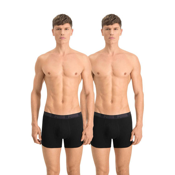 Puma Basic Boxershort Heren (Pack of 2) Zwart maat L