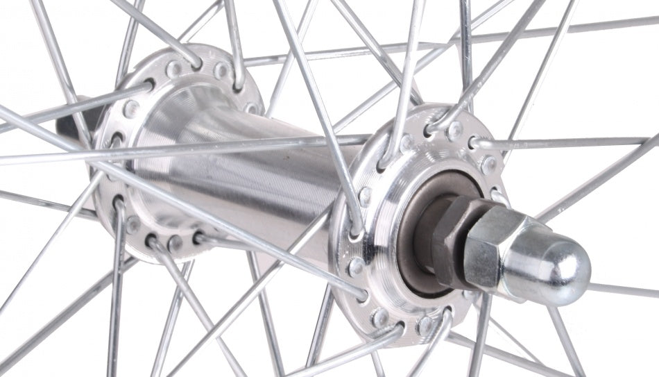 voorwiel Hybride 28 inch velgrem aluminium 36G zilver