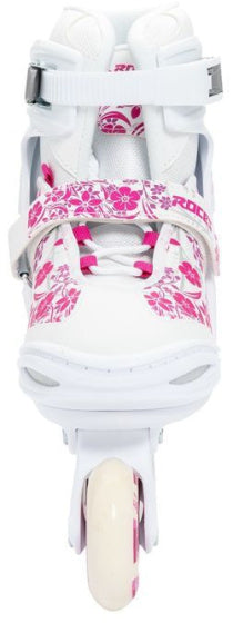 Roces Compy 8.0 inlineskates softboot meisjes wit roze maat 34-37