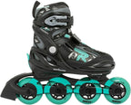 Roces Inline skates Moody Tif 82A zwart aqua maat 30-35