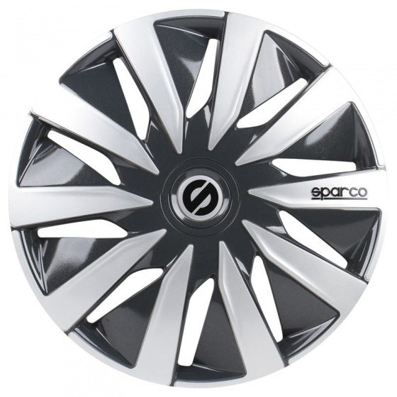 wieldoppen Lazio 14 inch ABS grijs zilver set van 4