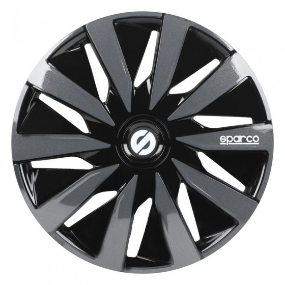 Sparco wieldoppen lazio - 14 inch - zwart grijs